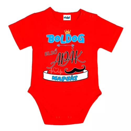 veselý prvý deň otcov body pre bábätká chlapci červená