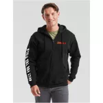 čierna mikina so zipsom claas style