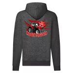 massey ferguson mikina s mikinou na zips tmavosivá