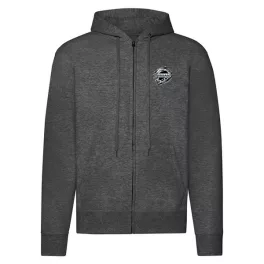 mikina nissan na zips tmavo sivá