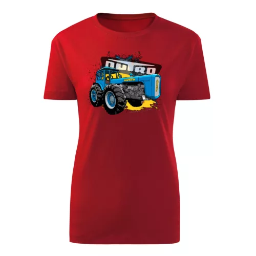 dámske tričko skvelá dutra červený traktor