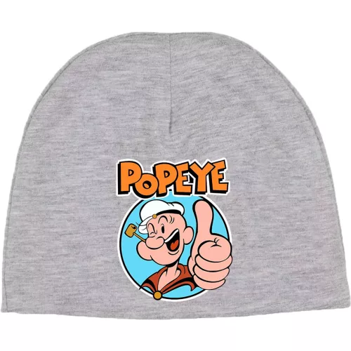 popeye dieťa klobúčik šedý