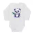 panda dlhý rukáv body pre bábätká biela