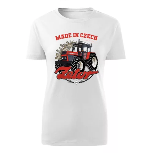zetor 10245 biele dámske tričko traktor