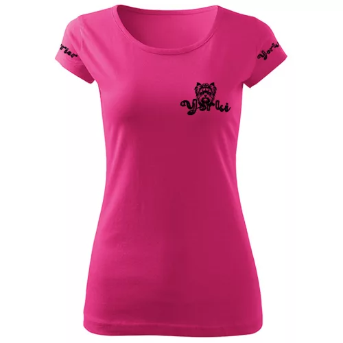 dámske fialové tričko yorkšír malý vzor