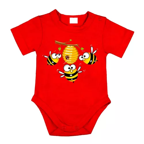 včely červené telo biela