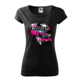 ružové čierne dámske tričko offroad queen