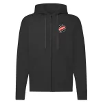 čierny svetr s mikinou s logom dutra