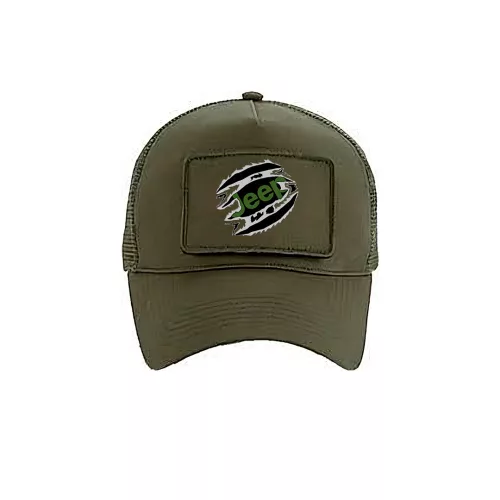 jeep military zelená vymeniteľná baseballová čiapka