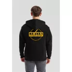 čierna mikina so zipsom rába style