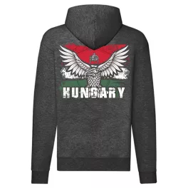 turul maďarsko mikina na zips (tmavošedá)
