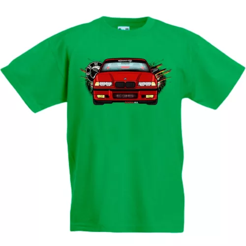 bmw e36 zelené detské tričko