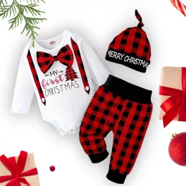  moje prvé vianočné detské body + nohavice + čiapka 3-6 mesiacov