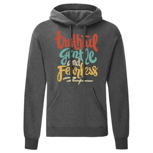 thruthful…sivá sveter s klokaním vreckom