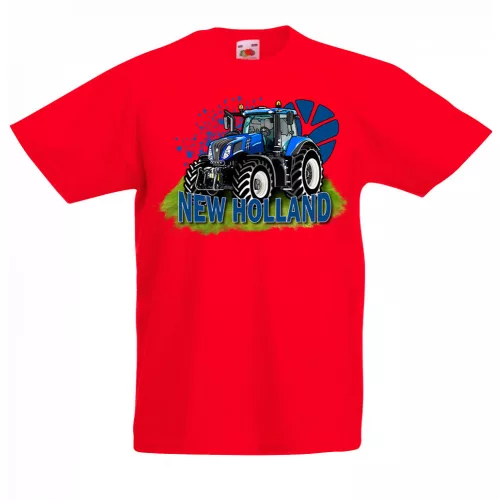 new holland detské tričko červené