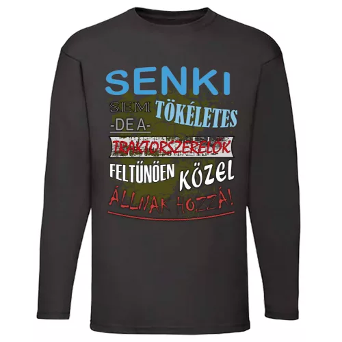 nikto nie je dokonalý... tričko s dlhým rukávom čierne