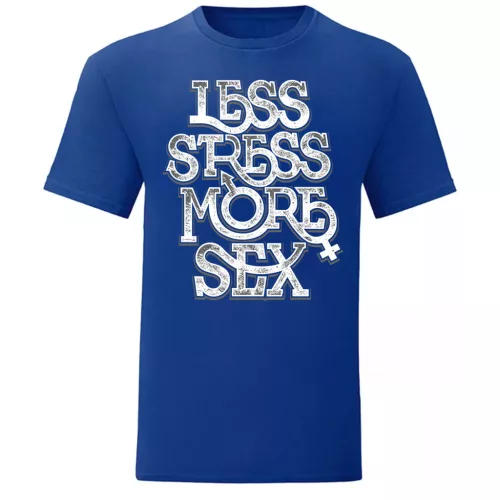 less stress...modrý tričko