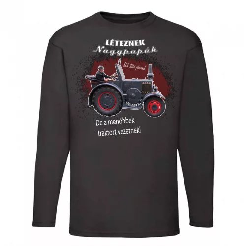 existujú dedkovia, ktorí... tričko dlhý rukáv čierne