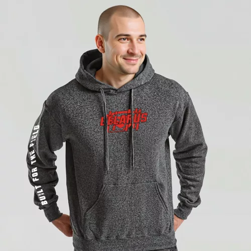 sveter belarus style s klokaním vreckom v tmavošedá farbe