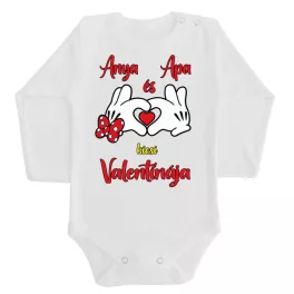   malý valentín mamy a otca! dievčenské body pre bábätká s dlhým rukávom