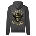 liberty motorcycle mikina na zips, sivá