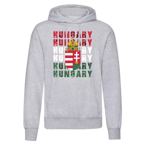 svetre s klokaními vreckami v maďarský erb (svetlo šedá)