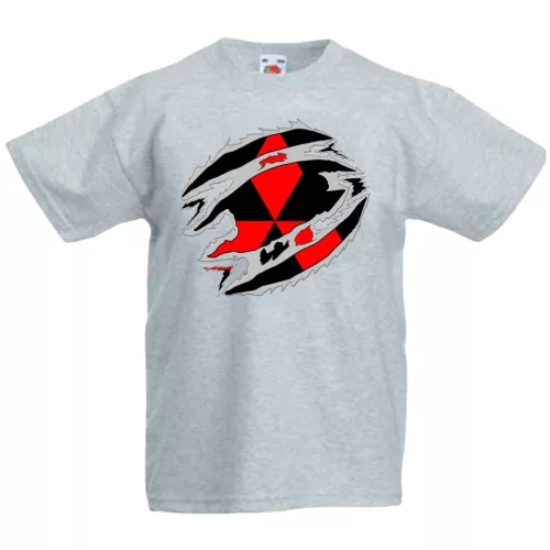 detské tričko mitsubishi šedé