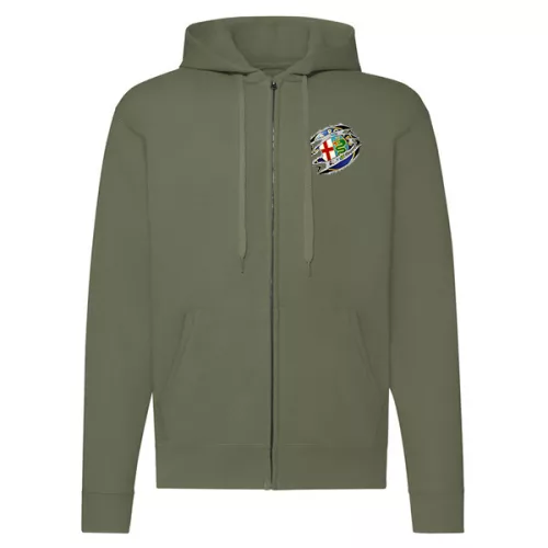 alfa romeo zips zelená mikina