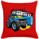 veľký vankúš z bavlny červený dutra