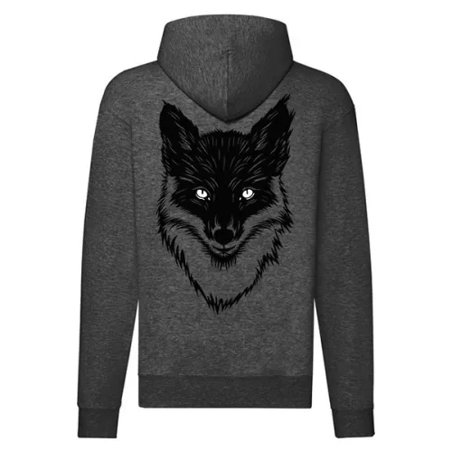 mikina na zips na zips líška gry