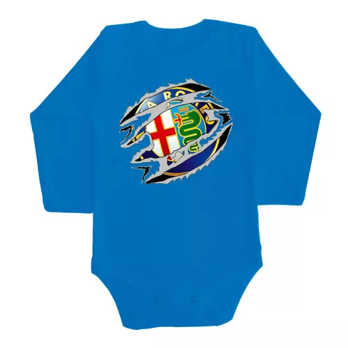 alfa romeo modré dojčenské body s dlhým rukávom