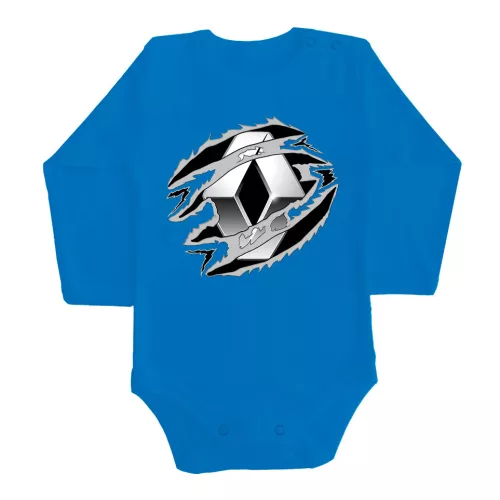 renault modré dojčenské body s dlhým rukávom