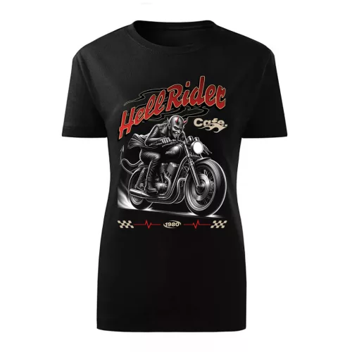 hell rider motorcycle dámske tričko čierne