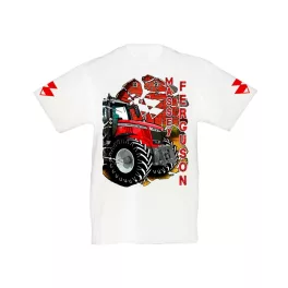 detské tričko massey ferguson s potlačou biely