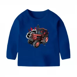 mtz-82 modré detské tričko s dlhým rukávom