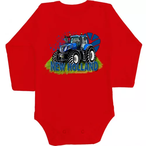 new holland body pre bábätká červené dlhý rukáv