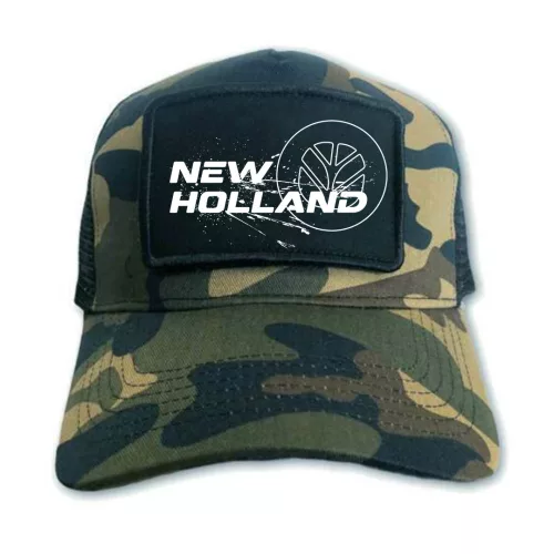 vymeniteľná náplasťová baseballová čiapka s poľným vzorom new holland
