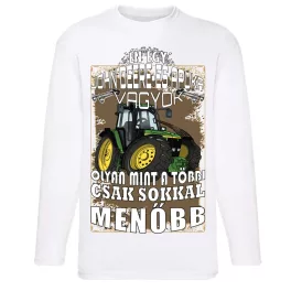som zelený traktor otec tričko dlhý rukáv biely