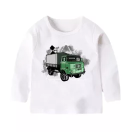 ifa (zelené) detské tričko s dlhým rukávom biely