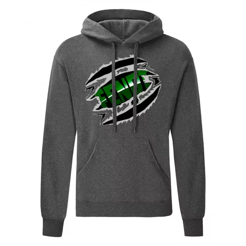 svetr s mikinou fendt logo tmavo sivá