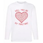 budete mojom traktorom? čierne tričko s dlhým rukávom
