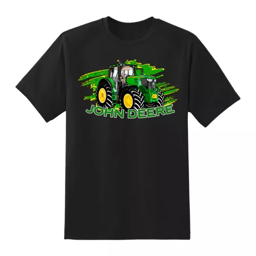 zelený traktor 6195 čierne tričko