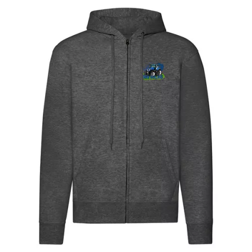 sveter s mikinou new holland zips tmavošedý