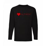 milujem svoj traktor! biele tričko s dlhým rukávom