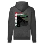 army maďarský sveter na zips (tmavošedá)