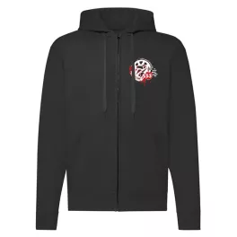   rallys volkswagen beetle (käfer) čierny svetor s mikinou na zips s červeným vzorom