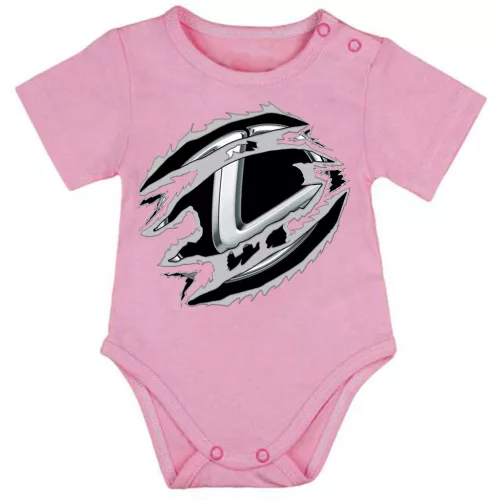 lexus ružové dojčenské telo s krátkym rukávom