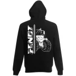 fendt čierny kruhový sveter na zips s bielym vzorom
