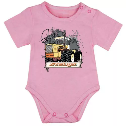 raba ružová body pre bábätká krátky rukáv