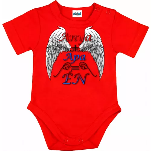 mama+otec=ja body pre bábätká červené